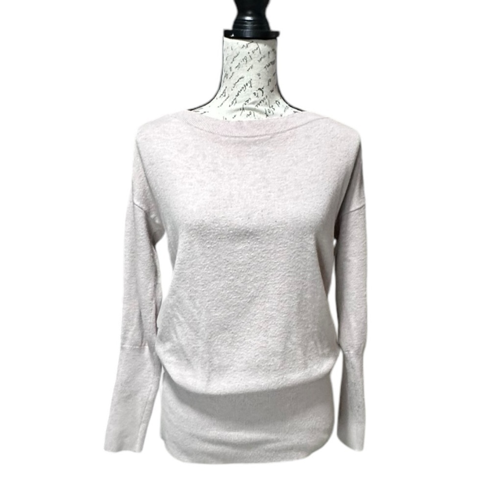 WHBM Cashmere Tan/Nude Pullover Sweater Size Small